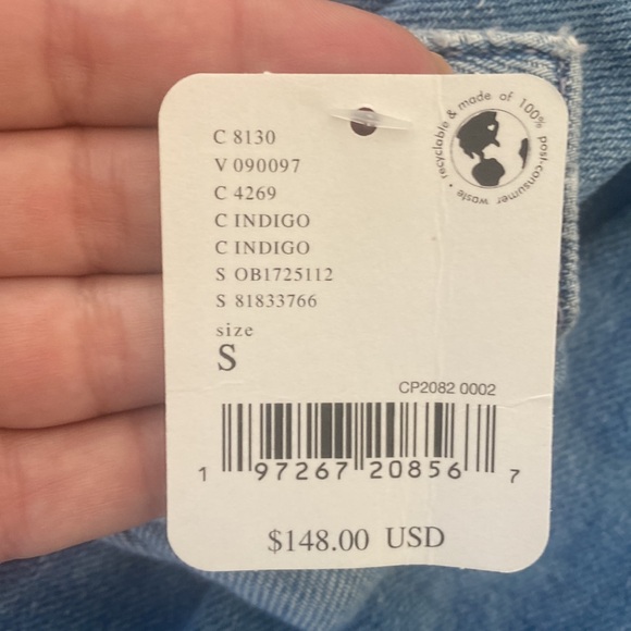 Free People Nuray Denim Shirt Dress NWT size S - Picture 4 of 4